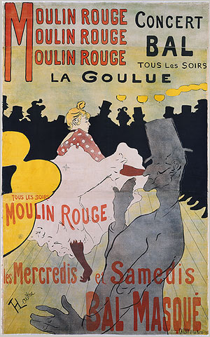 "Moulin Rouge: La Goulue" - 1891Henri de Toulouse-Lautrec 